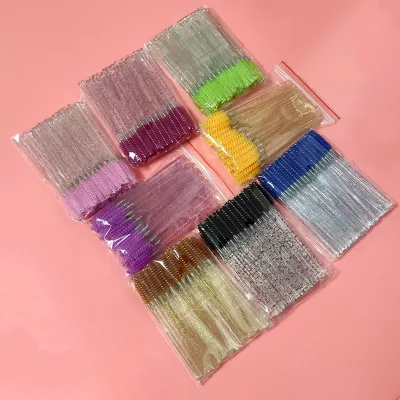 Disposable 50pcs/Bag Semi-Permanent Glitter Makeup Nano Cleaning Swab Hair Eyelash Fiber Applicator Extension Micro Mascara