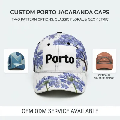 Wholesale Custom logo Porto Portugal Tourist Souvenirs Plain Embroidery Baseball Cap for Men