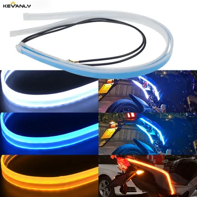 2pcs 12V Super Bright Waterproof Daytime Running Lights Flexible LED for Headlights Moto Motorcycle Light