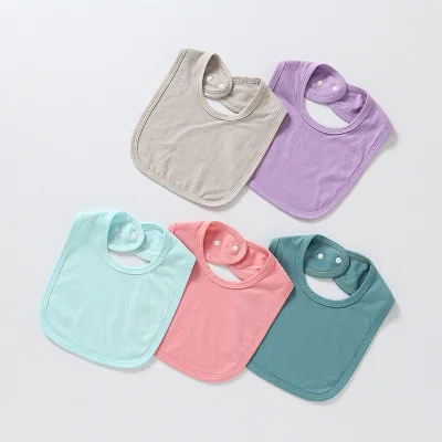 Hot Sale 100% Pure Cotton Baby Feeding Bib U Shape Breathable Baby Drooling Bibs