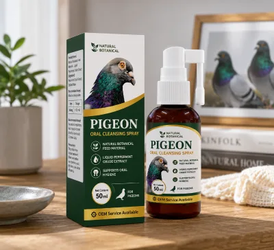 50ml Peppermint Extract Pigeon Oral Spray Natural Botanical Respiratory Care Immune Support for Racing Birds OEM Private Label