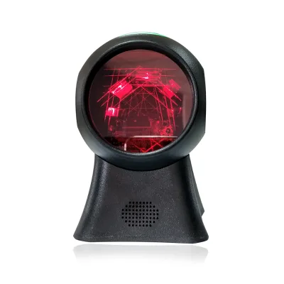 Omnidirectional 1D Laser Desktop Barcode Scanner with USB & COM Interfaces for Supermarket Use in Stock