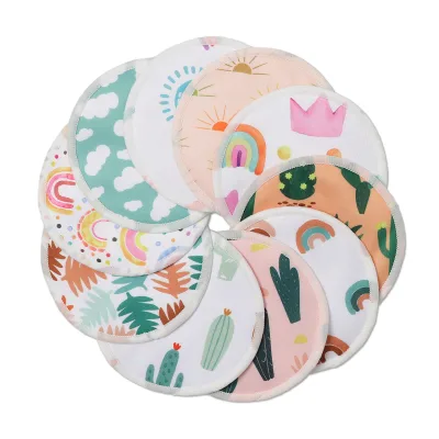 Custom logo Best Thicker Baby Maternity Women Organic Bamboo Nursing Washable Breast Feeding Pads Reusable Breast Pads