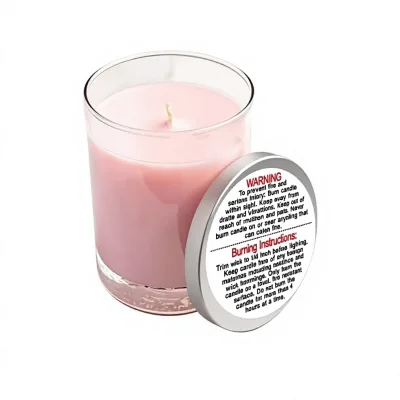 Candle Warning Labels Waterproof Self Adhesive Safety Stickers Glass Jars Tin Candles Home Wedding DIY Candle Accessories