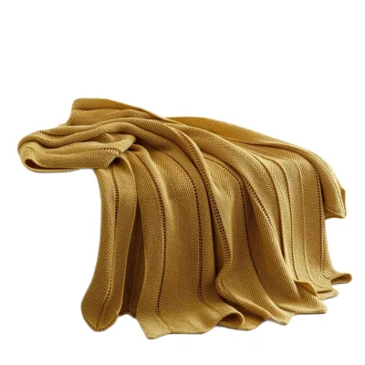 Herringbone Knit Throw Blanket, Soft Blend Throw in 3 Colors for Sofa Bed