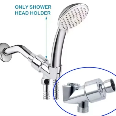 Chrome-Finish Flush-Mounted Wall Shower Set with Fixed Base External Water Outlet & Four-Point Water Head for Bathroom Use
