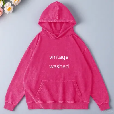 Heavyweight Vintage Washed Women's 100% Cotton Hoodie