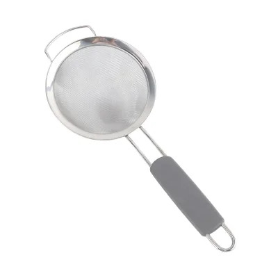 Wholesale 201 Stainless Steel Fine Mesh Colander with Handle Wide Edge Food Drainer Kitchen Strainer Colander Fine Mesh