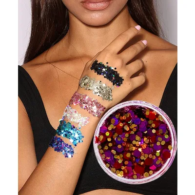 Hot Sale 15ml Body Glitter Gel Private Label Custom Hair Glitter Gel Girly Fantasy Spark Gel High Quality Long-wearing