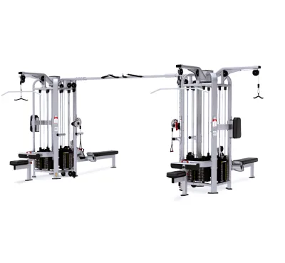 Commercial Gym Equipment Bodybuilding Multifunctional Heavy Duty Jungle 9 Station Cable Crossover Multi-Function Free Weigh