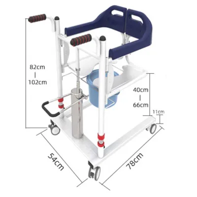 Folding Electric Wheelchair Commode Mobile Wheel Bath Commode Patient Lift Lift Elderly Lift Chair