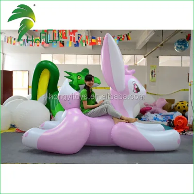 Long Earring Lying Lovely 0.4mmPVC Inflatable Easter Rabbit / Inflatable Easter Bunny