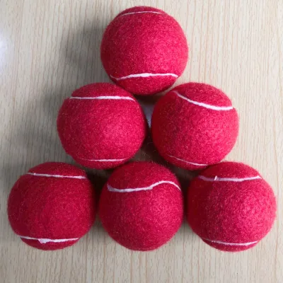 High Red Durable Tennis Ball Photography Props Factory Wholesale Customizable Printable Logo Training Rubber Entertainment