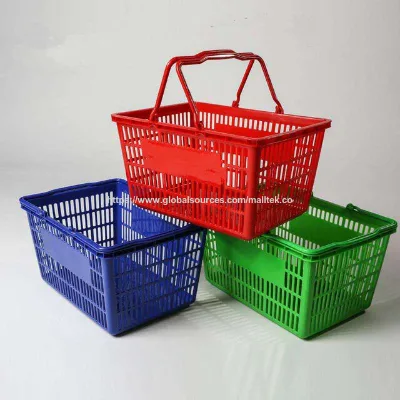 Wholesale Shop Shopping Basket Plastic Basket Customizable Colors