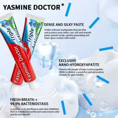 Natural Mint Flavor Brightens Teeth Whitening Toothpaste High-quality Custom Toothpaste Protects Gums Supports OEM ODM