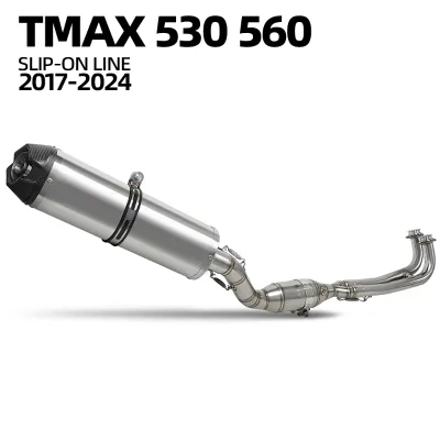 ARRO Motorcycle Exhaust System for Yamaha TMAX TMAX530 TMAX560 DX 2017-2024 Motorcycle Exhausts Pipe Kit