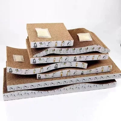Cat Scratcher Board Corrugated Cardboard Large Durable Dust Free Wear Resistant Pad for Cats Furniture Protection Wholesale