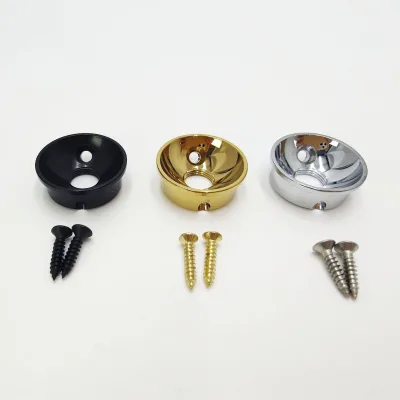 Factory Wholesale Thickened Brass Round Guitar Output Jack With 2 Mounting Screws for Electric Guitar Jack Socket