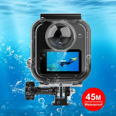 PULUZ Protective Case for GoPro MAX2 Waterproof Diving Case 45m Underwater Protective Case High Optical Waterproof Case