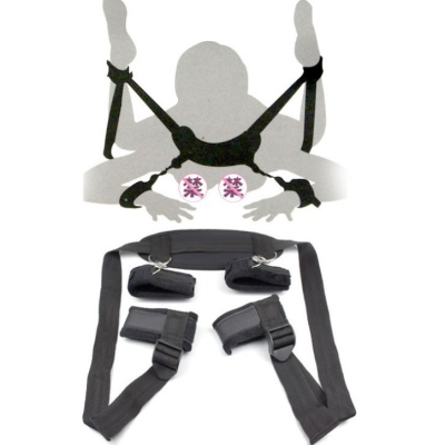 Handcuff Neck Ankle Cuffs BDSM Bondage Leather Restraints Adult Games Slave Straps for Sex Products