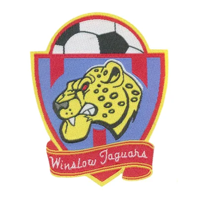 Promotional Custom logo Sew on Sports Team logo Football Fans Club Woven Patch