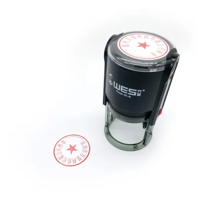 Factory Custom Stamp 42mm Circle WES STAMP Automatic Office Stamp Personalized Design for Corporate Sealing and Official Records