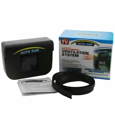 Small Portable ABS PP Auto Solar Powered Exhaust Car Window Air Ventilation Cooling Solar Fan for Car