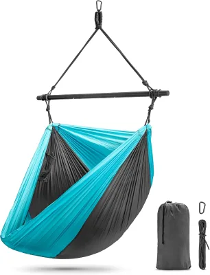Traditional Heavy Duty Steel Parachute Fabric Waterproof Hammock Swing Chair Outdoor Indoor Use Lightweight Portable 150kg