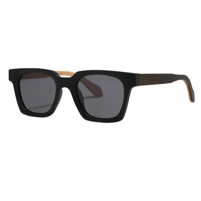 Wooden Polarized Shades High Quality Women Men Sun Glasses Handmade Rectangle Square Custom Logo Wood Sunglasses Polarized