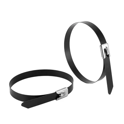 Industrial Self-Locking Zip Ties 100mm Stainless Steel Cable 12mm Width with Standards for Power Industry 350mm 450mm Lengths