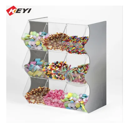 Modern Eco-Friendly Acrylic Dispenser Box with Lid for Candy for Supermarket Promotions