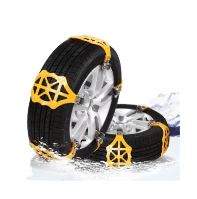 CAR TYRE WINTER ROADWAY SAFETY TIRE SNOW HILL ICE SAND ADJUSTABLE ANTI-SKID SAFETY SNAP SKID WHEEL TPU CHAINS