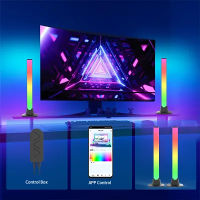 Modern Design LED Music Ambient Light Gaming Smart LED Desktop Music Light 2 Lights