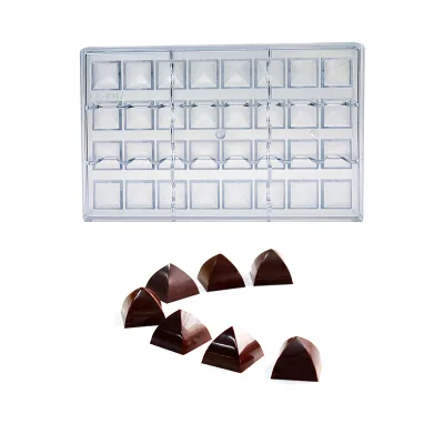 High Gloss Polycarbonate Square Chocolate Mould Eco-Friendly Durable High Temperature Resistant Cooking Torches