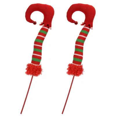 2026 New Product Green Stripe Christmas Tree Elves Leg Xmas Decorations