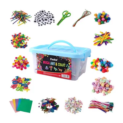 One-stop Sourcing Equipped with Portable Storage Box Homeschool Crafting Materials for Preschool Safe Educational Handcraft Play