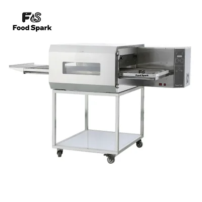 New High Efficiency Commercial Electric Pizza Oven 15 Inch Digital Control Hot Air Circulation Adjustable Belt Speed Baking