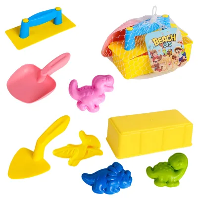 Customized 4 Styles Dinosaur Molds Macaron Color Toddler Beach Play Kit Outdoor Seaside Sand Digging Toys