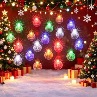 Mini LED Balloon Colorful Glowing Ball Light Small Flashing Ball Light Lamps for Christmas Wedding Party Decorations