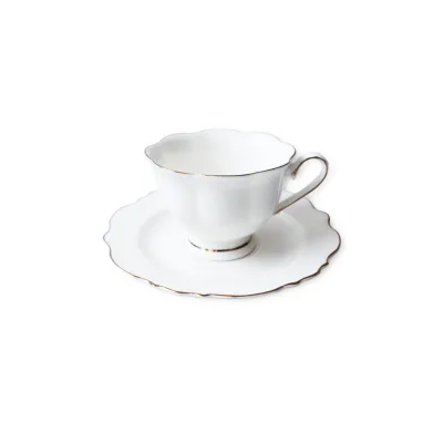 Custom logo Ceramic Porcelain Coffee Cup and Saucer Set/ Italian Mug