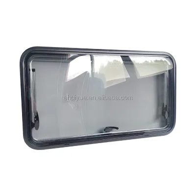 1200x700mm Bulk Purchase Camper Window 40-50mm Fitting Range Black Frame Gray Glass Flynet Included