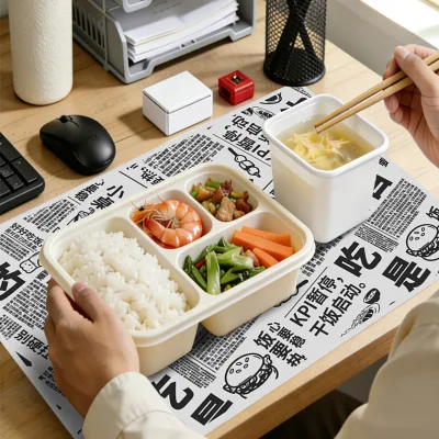 Factory Custom Printed Logo Plastic Disposable Table Placemat Pad Plastic Placemat for Restaurants Takeout