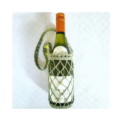 Customized Crocheted Cup Sleeves Wine Holder Hand Crochet Cup Cozy Cotton With Acrylic Amigurumi Sport Water Sleeves
