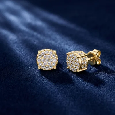 925 Sterling Silver Hypoallergenic Micro Pave CZ Stud Earrings Dainty Round Cubic Zirconia Earrings Women Fine Jewelry Wholesale