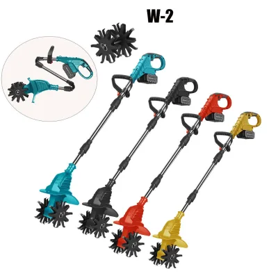 Cross-Border Mini Agricultural Micro-Tiller Electric Soil Loosening Rotary Lithium Battery Lawn Mower Power Cultivator