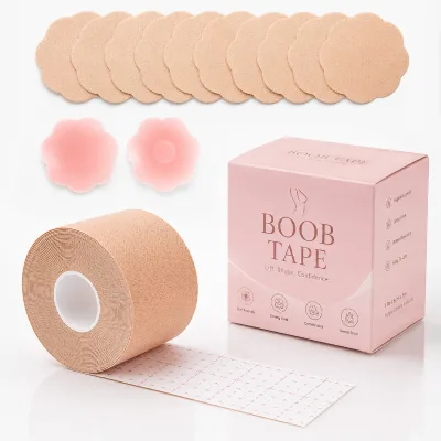 Customize Boob Tape for Women Adhesive Invisible Bra Nipple Pasties Covers Boob Tape Breast Lift Tape