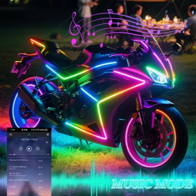 Motorcycle Body Ambient Light Dream Color Chasing RGBW App Remote Control Atmosphere Lighting for Motorcycle Under Glow Light