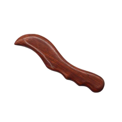 Natural Rosewood Body Gua Sha Board Foot Acupoint Massage Stick for Meridian Dredging, Manual Wooden Scraping Therapy Tool