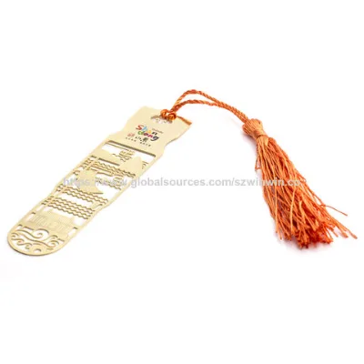 Hot sale Metal bookmark with tassels