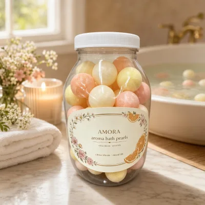 Aromatic BATHRANI Mini Bath Bomb Orange Citrus Scent Deep Cleansing Moisturizing Bulk Skin Softening Bath Oil Balls Luxury SPA